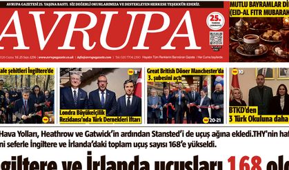 Avrupa Gazete, İngiltere, 20 Mart 2026 Ramazan Bayramı Özel Baskısı