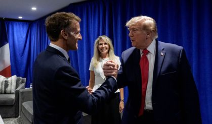 Fransa Cumhurbaşkanı Macron, ABD Başkanı Trump ile New York'ta bir araya geldi