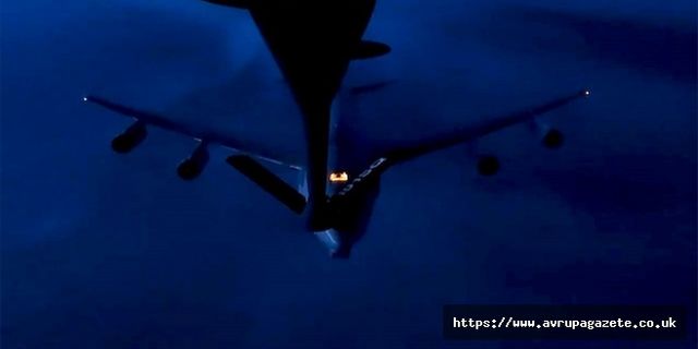 NATO uçağına ilk kez gece görevinde havada yakıt ikmali Türk Hava Kuvvetleri'nden yapıldı