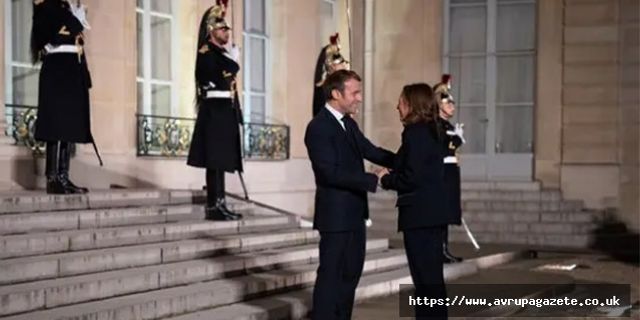 Paris'te ABD Başkan Yardımcısı Harris ile Macron görüştü