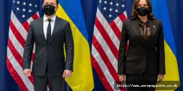 Münih Güvenlik Forumu'na katılmak üzere Almanya’da bulunan Harris, Ukrayna lideri Zelenski ile görüştü.
