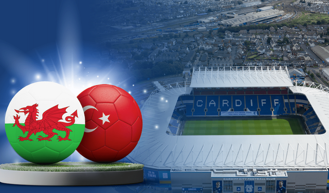 Cardiff City Stadı'nda Türk Milli Futbol Takımı yürüdü