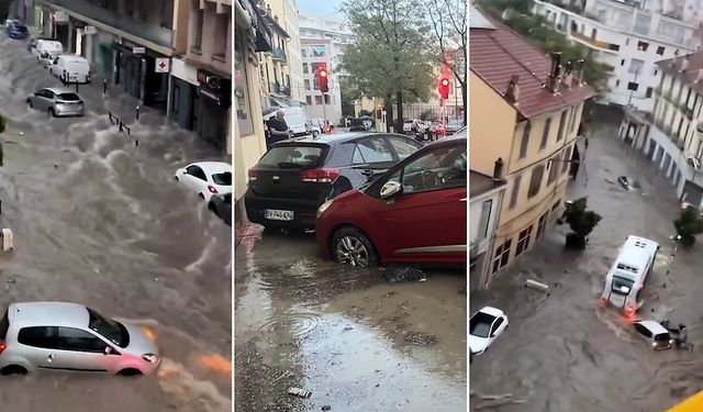 Dünyaca ünlü Cannes şehri su altında