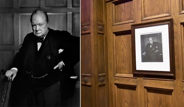 İngiltere'nin eski Başbakanı Churchill'in ünlü fotoğrafı