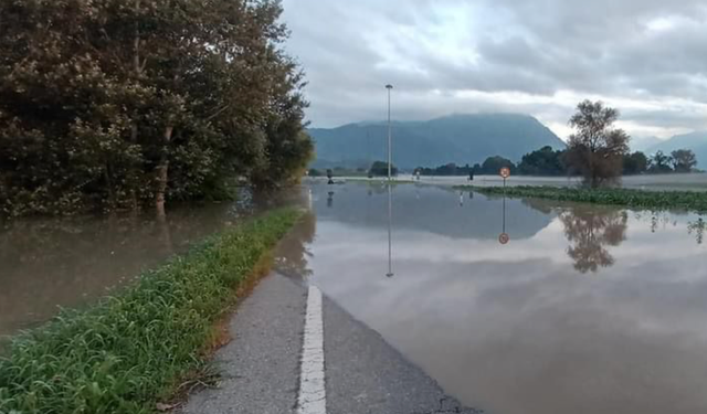 İtalya Torino Canavese'de sel ve taşkınlar