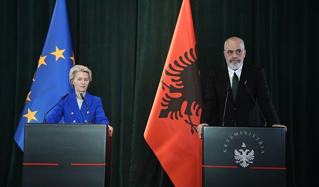 TİRAN - AB Komisyonu Başkanı von der Leyen: "Arnavutluk AB'ye katılma yolunda"