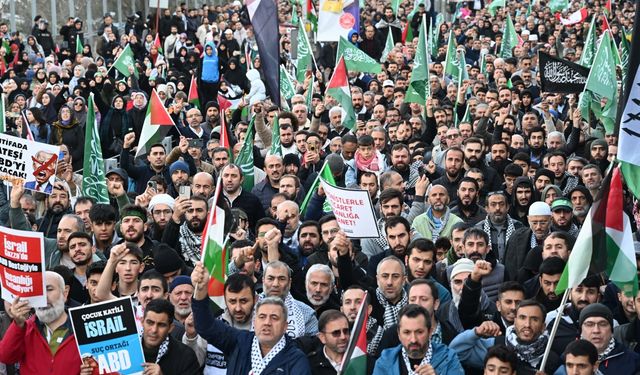 ABD'nin İstanbul Başkonsolosluğu önünde Gazze protestosu