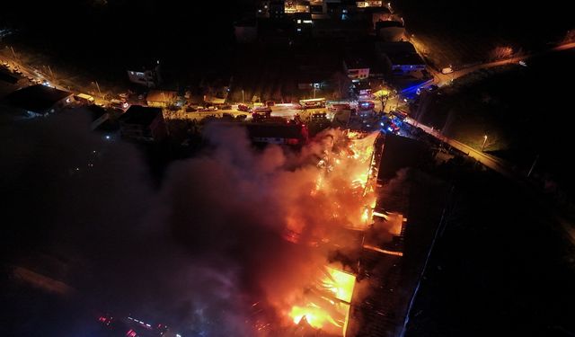 GÜNCELLEME - Bursa'da gıda deposunda çıkan yangın kontrol altına alındı