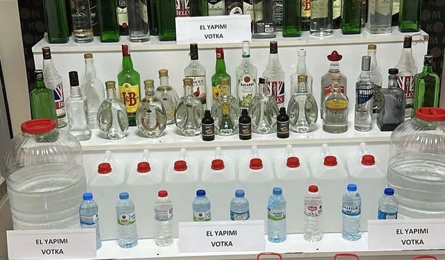 Kırşehir'de kaçak ve sahte alkol operasyonunda 3 şüpheli yakalandı