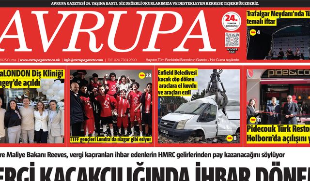 Avrupa Gazete, İngiltere, 4 Nisan 2025 Baskısı E-gazete