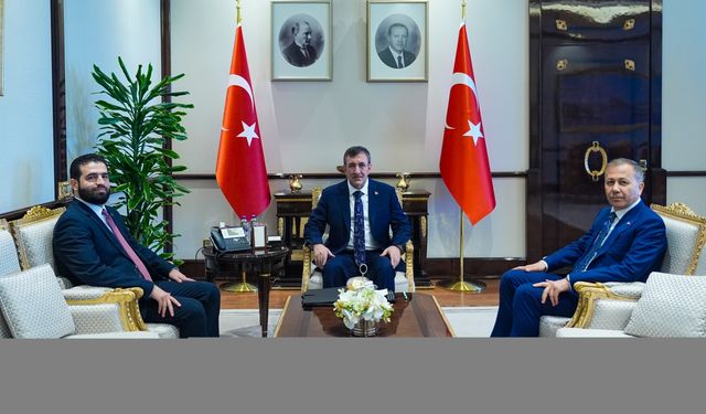 Cumhurbaşkanı Yardımcısı Yılmaz, Suriye İçişleri Bakanı Hattab'ı kabul etti
