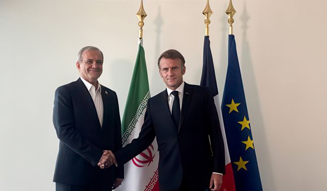 Fransa Cumhurbaşkanı Macron ve İran Cumhurbaşkanı Pezeşkiyan, ABD'de görüştü