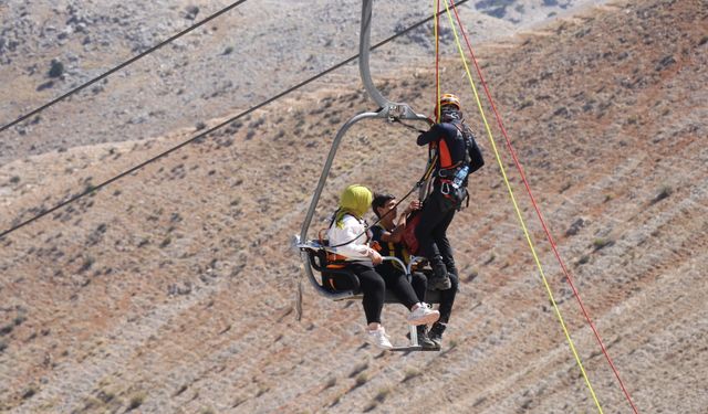 Isparta'da Ulusal Teleferik ve Doğada Arama-Kurtarma Tatbikatı yapıldı