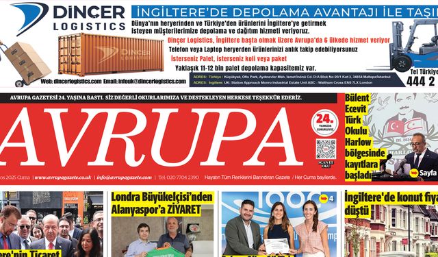 Avrupa Gazete, İngiltere, 22 Ağustos 2025 Baskısı E-gazete