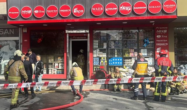 İSTOÇ Ticaret Merkezi'nde iş yerinde çıkan yangın söndürüldü