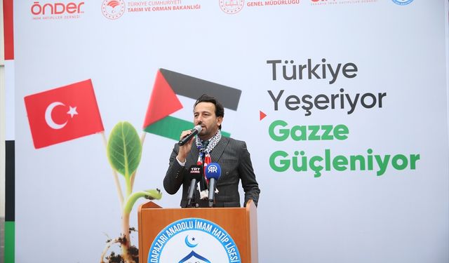 Şehitler ve Gazze'de hayatını kaybedenler için Sakarya'da fidanlar toprakla buluştu