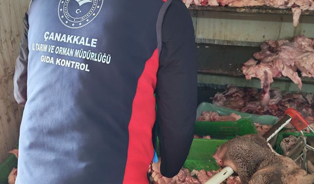 Çanakkale'de izinsiz ve uygunsuz koşullarda et işleme faaliyeti gösteren işletme mühürlendi