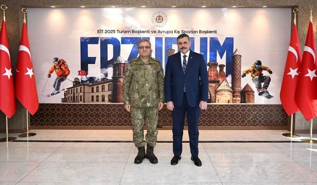 Kara Kuvvetleri Komutanı Orgeneral Tokel Erzurum Valiliğini ziyaret etti