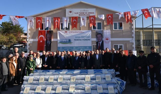 Şile'de sera örtüsü temin töreni düzenlendi