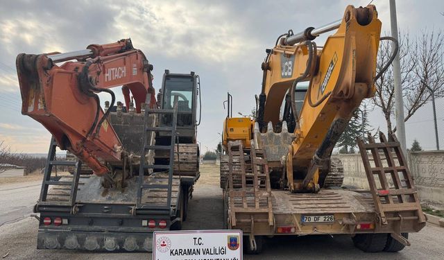 2 iş makinesiyle define arayanlara operasyon: 14 gözaltı