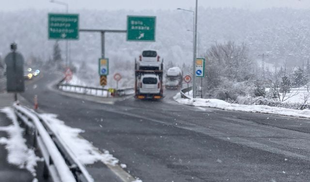 Bolu Dağı'nda kar yağışı ve sis (3)