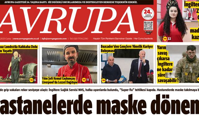 Avrupa Gazete, İngiltere, 12 Aralık 2025 Baskısı E-gazete