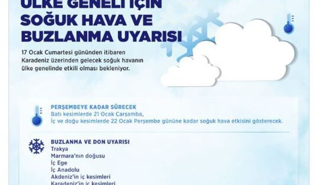 Bakanlıktan buzlanma ve don uyarısı