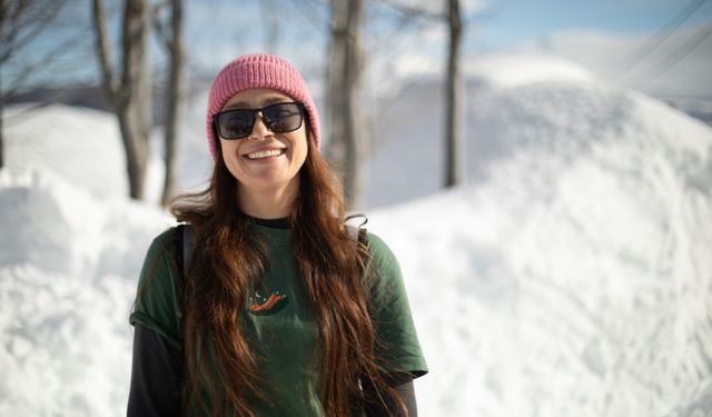 Deniz manzaralı yaylada kayak keyfi