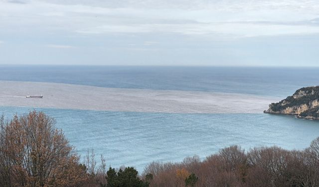 Eriyen kar suları nedeniyle denizin rengi değişti