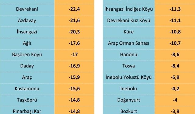 Kastamonu'da 328 köy yolu kardan kapalı (2)
