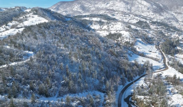 Küre Dağları Milli Parkı'ndan kar manzarası