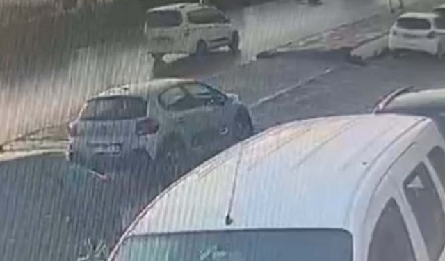 Otomobilin yayaya çarptığı kaza kamerada