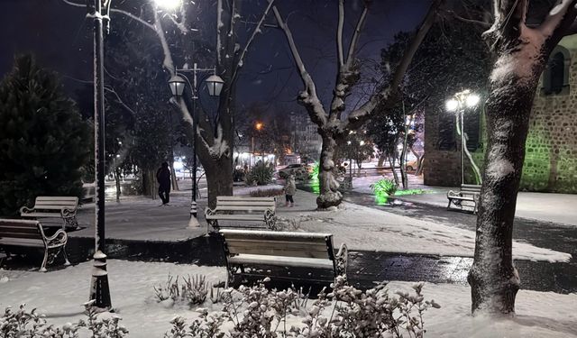 Tekirdağ'da kar yağışı etkili oluyor