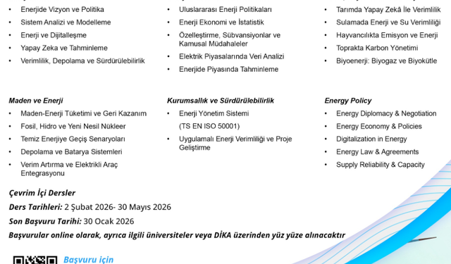 YÖK: Enerji Akademisi'ne kayıtlar başladı