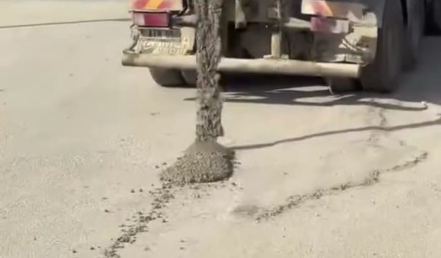 Yola beton döken mikserin şoförüne 5 bin 662 lira cezası