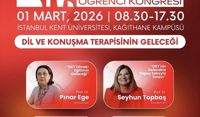 4. Ulusal Dil ve Konuşma Terapisi Öğrenci Kongresi düzenlenecek