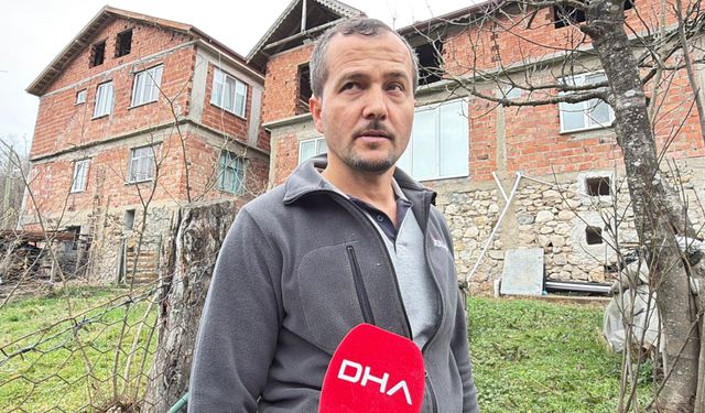 Bartın'da toprak kayması; 3 evde çatlaklar oluştu