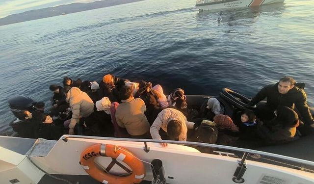 Çanakkale'de 37 kaçak göçmen ile 1 organizatör yakalandı