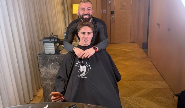 Juventus - Galatasaray maçı öncesinde Kenan Yıldız'ın saçını dün kesti