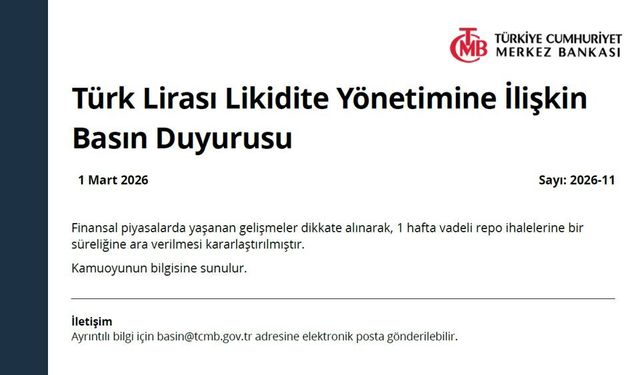 Merkez Bankası'ndan döviz açıklaması