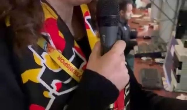 Zecorner Kayserispor-Trabzonspor maçında kadın taraftar anons yaptı