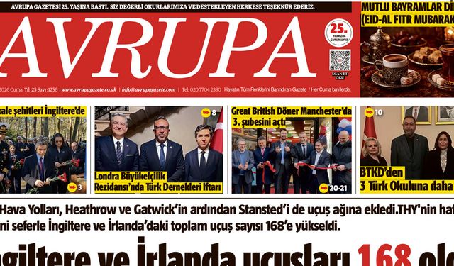 Avrupa Gazete, İngiltere, 20 Mart 2026 Ramazan Bayramı Özel Baskısı