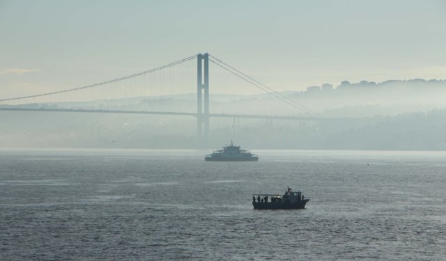 İstanbul Boğazı'nda sis etkili oluyor / Havadan görüntülerle