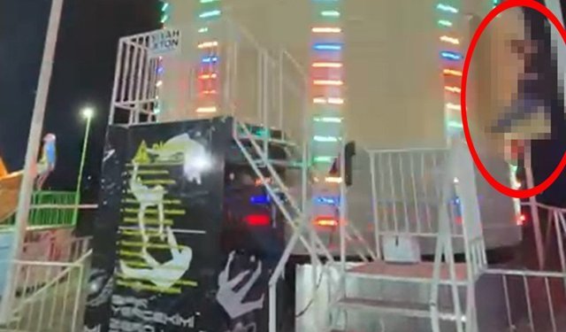Lunaparkta, 'Sıfır yer çekimi' adlı eğlence aletinden fırladığı anlar kamerada