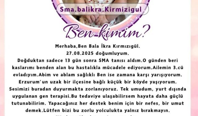 SMA hastası Bala İkra için zamanla yarış/Ek fotoğraflar