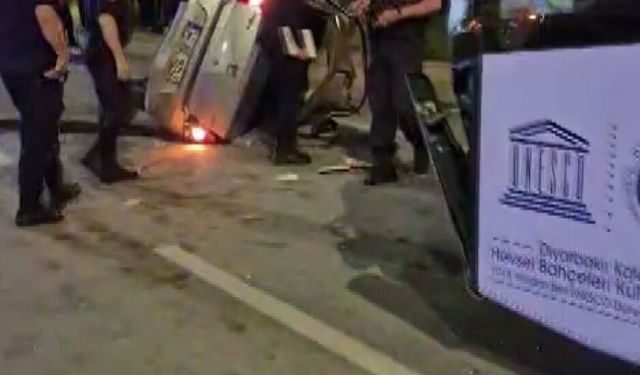 Diyarbakır'da belediye otobüsü ile otomobil çarpıştı: 2 ölü, 7 yaralı