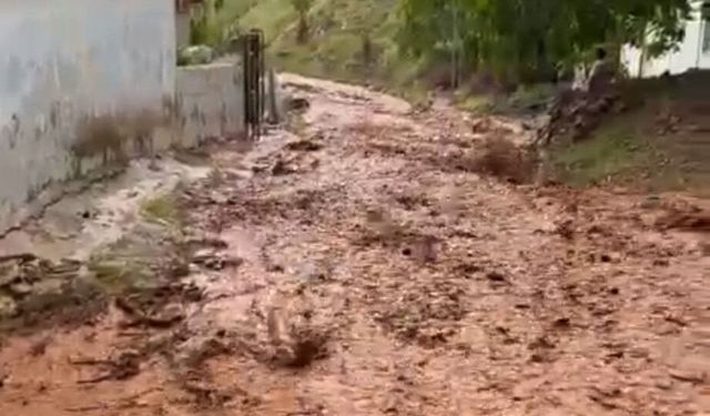 Gaziantep'te sağanak; ev ve ahırları su bastı