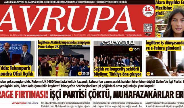 Avrupa Gazete, İngiltere, E-gazete 15 Mayıs 2026 Baskısı