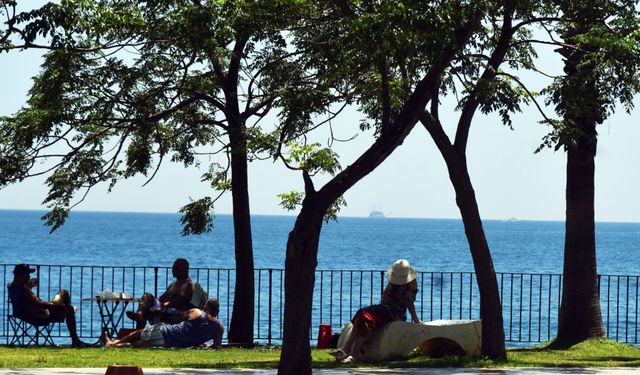 Antalya'da hava sıcaklığı 38 derece oldu, sahillerde yoğunluk yaşandı / Ek fotoğraflar