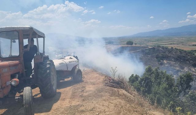 Aydın'da maki yangını; 40 dekar alan zarar gördü